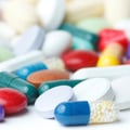Colorful pile of pharmaceutical pills 